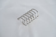 Long Wavy Stainless Steel Penis Ring With 2 Beads
