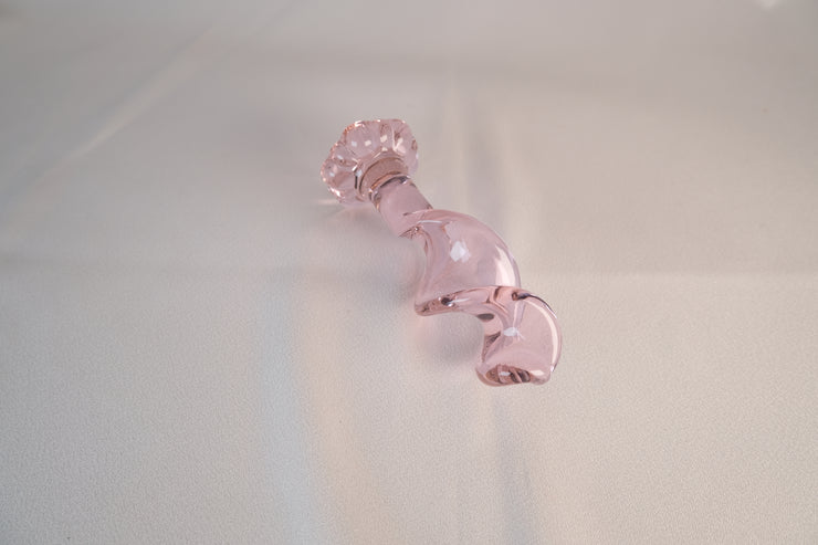 Premium Pink Crystal Glass Dildo for Intimate Massage & G-Spot Stimulation