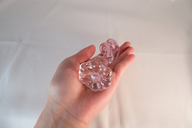 Premium Pink Crystal Glass Dildo for Intimate Massage & G-Spot Stimulation