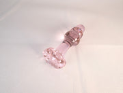 Pink Glass Anal Butt Plug Dildo Beads Anal Trainer Sex Toys for Men Women