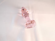 Pink Glass Anal Butt Plug Dildo Beads Anal Trainer Sex Toys for Men Women