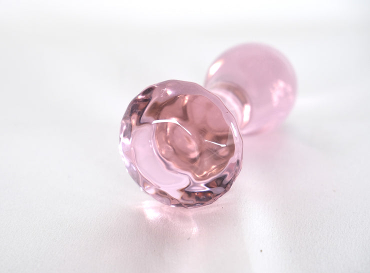 Pink Black Crystal Glass Anal Plug Butt Plug G Spot Anus Masturbation Sex Toy