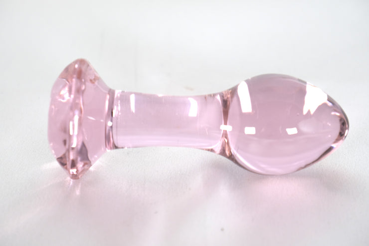 Pink Black Crystal Glass Anal Plug Butt Plug G Spot Anus Masturbation Sex Toy