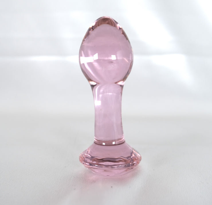 Pink Black Crystal Glass Anal Plug Butt Plug G Spot Anus Masturbation Sex Toy