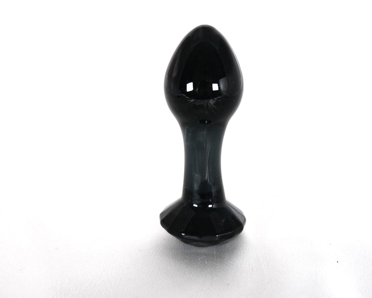 Pink Black Crystal Glass Anal Plug Butt Plug G Spot Anus Masturbation Sex Toy