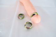 Set of 3 pcs Army Green Adjustable Silicone Cock Ring for Enhanced Pleasure