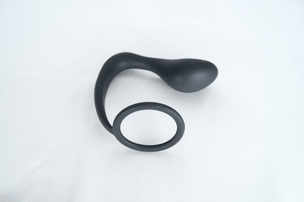 Silicone Male Prostate Massager Anal Butt Plug With Penis Cock Ring