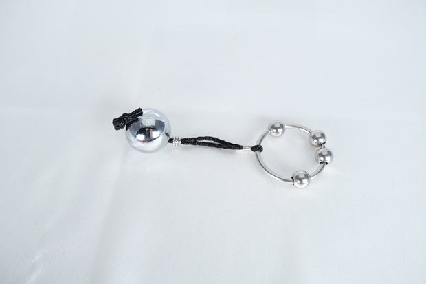 Stainless Steel Cock Ring with one Heavy Ball  Men's Penis Exercise