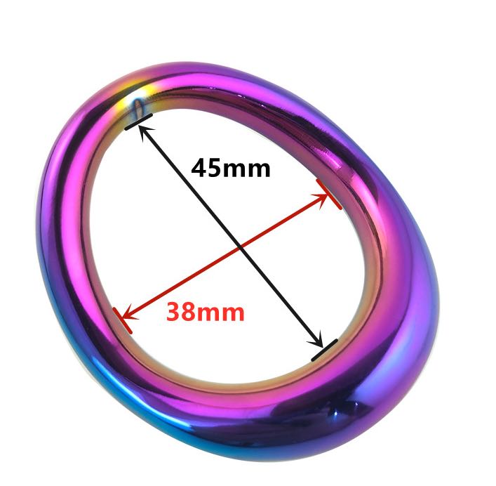 Stainless Steel Rainbow Cock Ring Penis Locking Ring