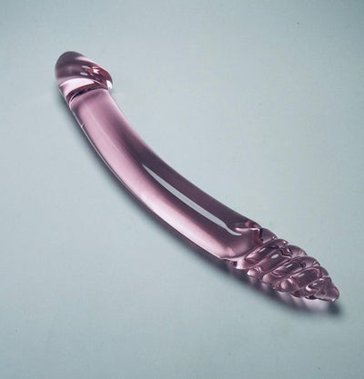 New Design Pink Clear Glass Anal Butt Plug Dildo Anal Trainer Sex Toys Men Women