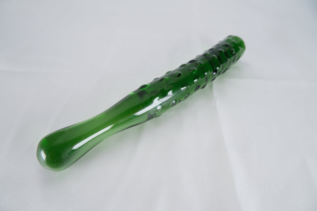 Glass Cucumber Shape Dildos Butt Plug