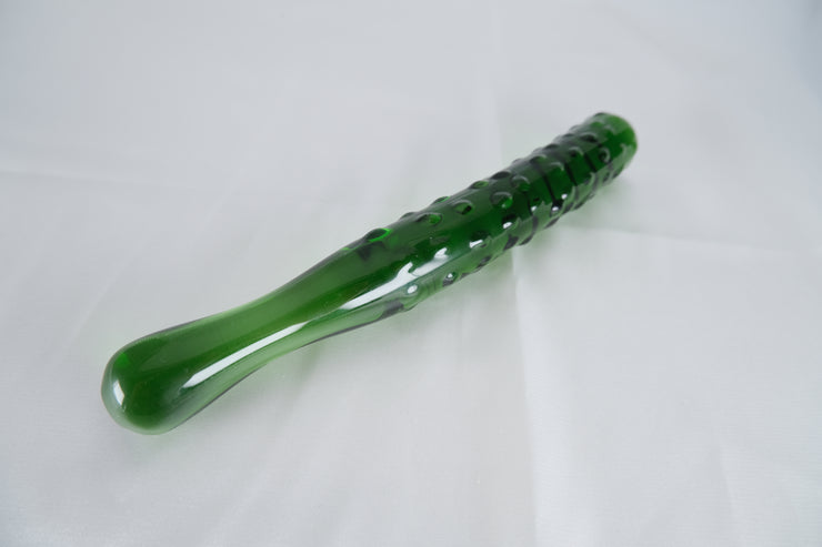 Glass Cucumber Shape Dildos Butt Plug