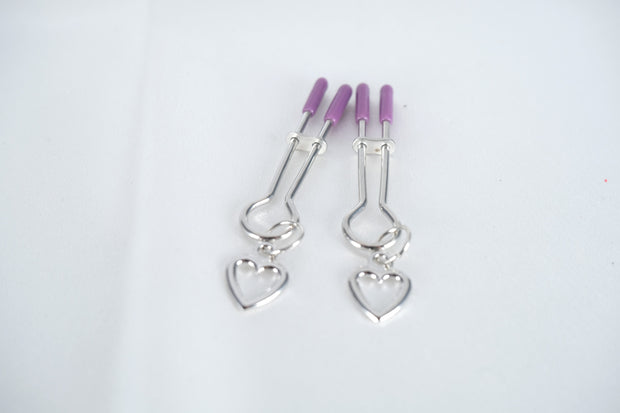Nipple Clamps With Heart Sexy Adjustable Clips