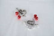 Heart Shaped Nipples Clamp With Red Bell