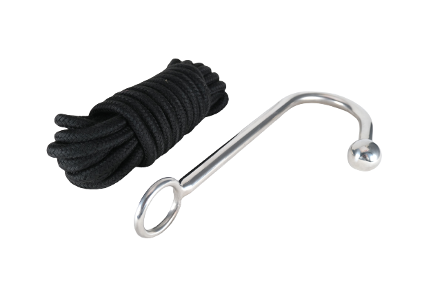 Stainless Steel Anal Hook With Black Rope – LoveOrigin