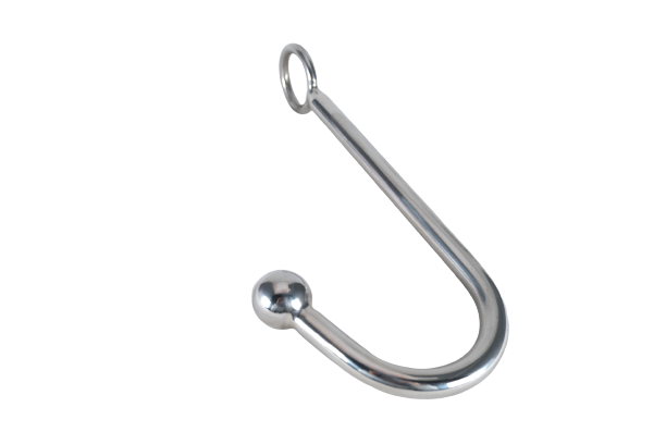 Stainless Steel Anal Hook With Black Rope