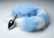 Blue Pet Play Sex Toys With Hand stamped Dog Tag