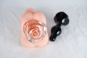 Rose Glass Butt Plug