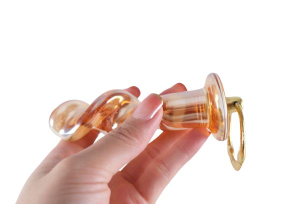 Crystal Glass Spiral Dildo Anal Plug
