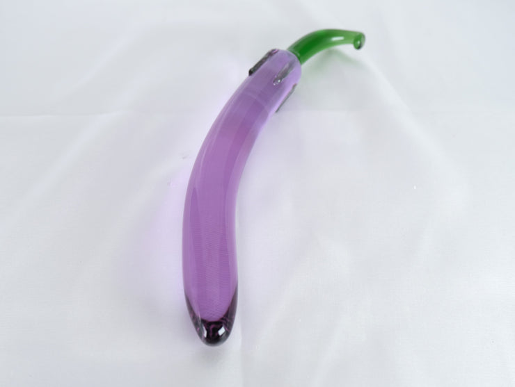 Glass Vegetable Eggplant Shape Dildos