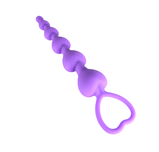 Silicone Heart Shaped Anal Beads