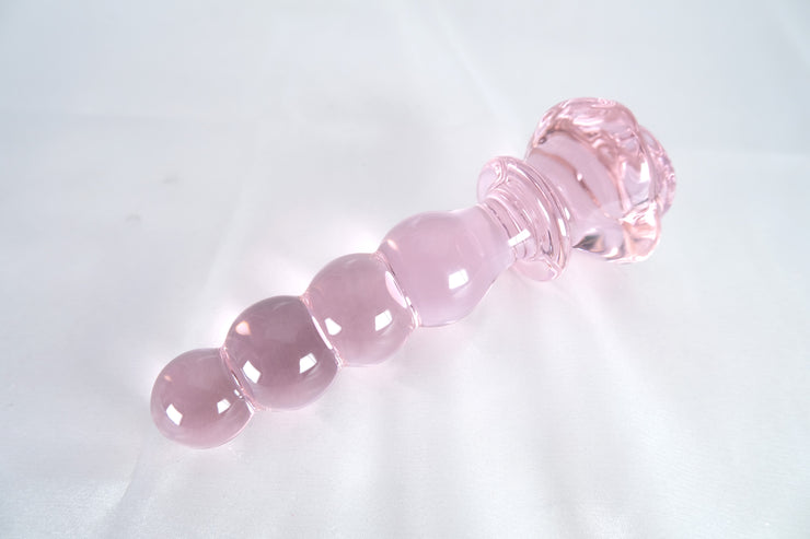 Rose Crystal Pink Anal Beads