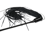 Black Whip Flogger With Beads