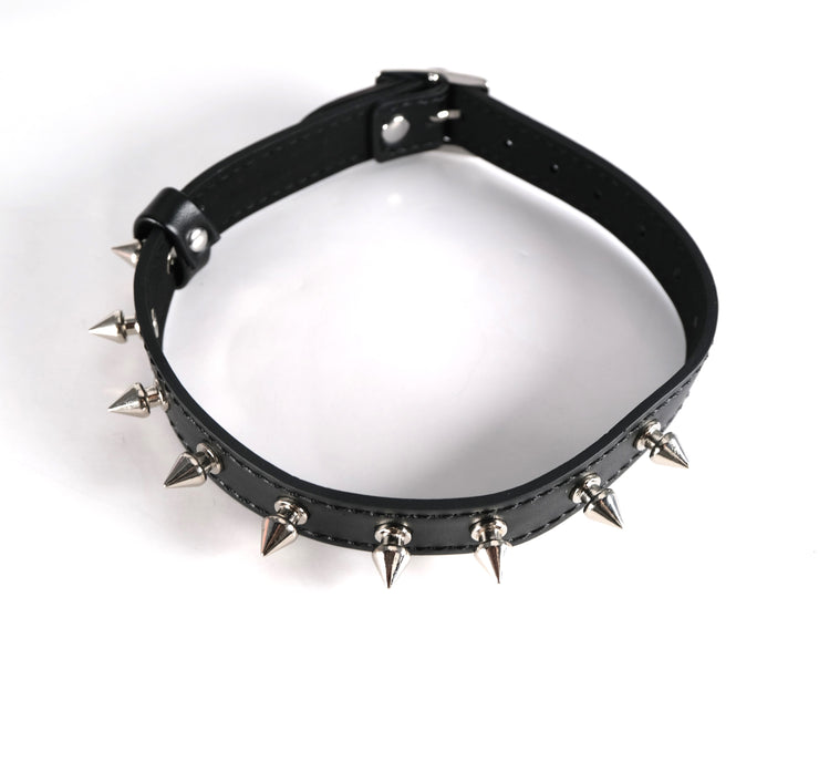 Metal Spike Studded Collar Choker Necklace