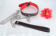 Leather Collar with Chain