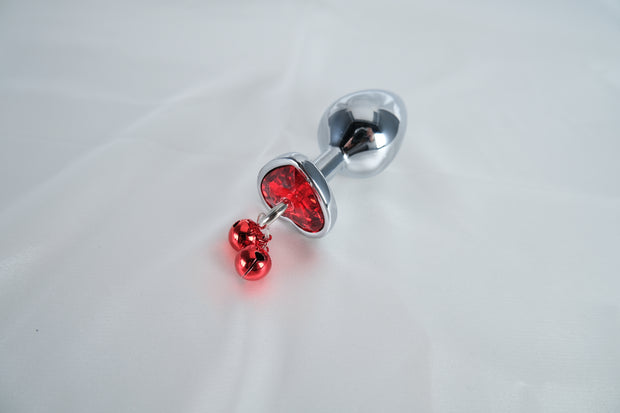 Jeweled Butt Plug with Chain Lead