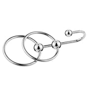 Double Cock Rings with Urethral Sounds Ball