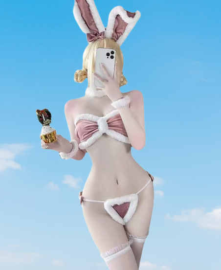 Bunny Girl Cute Fluffy Lingerie Set