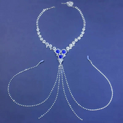 Blue Stone Necklace Body Jewellery